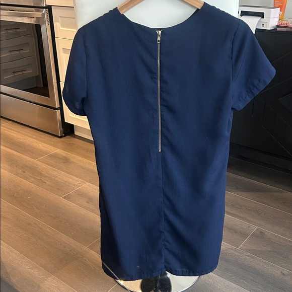Lulu’s Shift And Shout Navy Short Sleeve Mini Dress Size Small - Picture 8 of 16